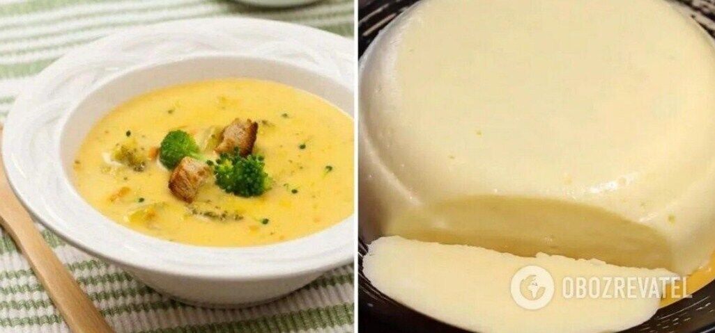 Soup with cheese