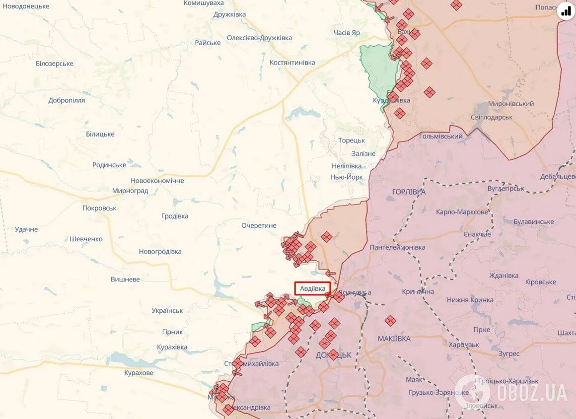 Russians changed tactics near Avdiivka: fewer attacks, but more massive