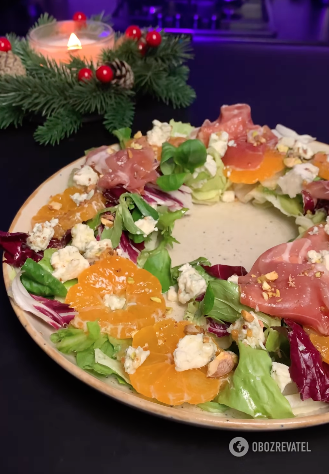 A delicious salad for the New Year's table