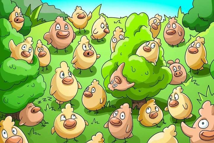 Find a pig among chickens: only 1% will solve this optical illusion in 7 seconds