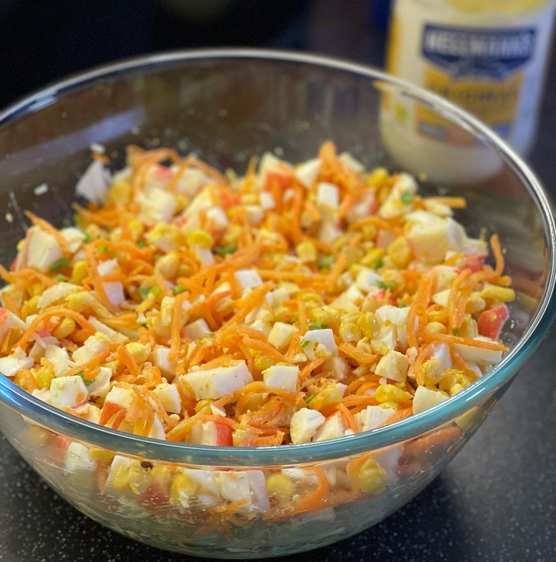 Korean carrot salad for the New Year's table