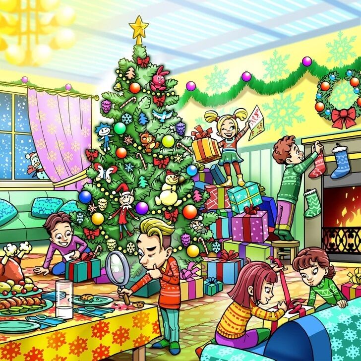 Find Santa at a crazy party: a confusing puzzle game