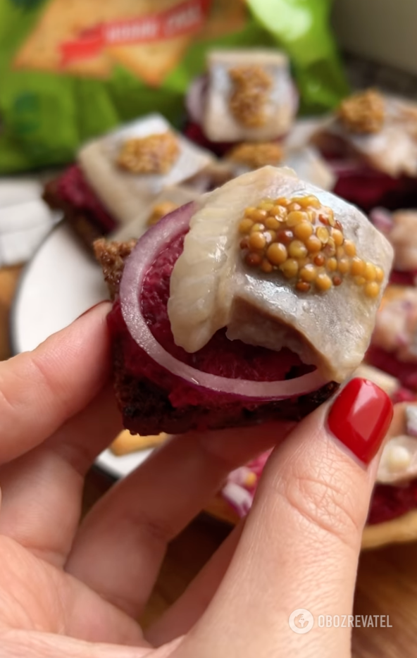 Delicious herring appetizer