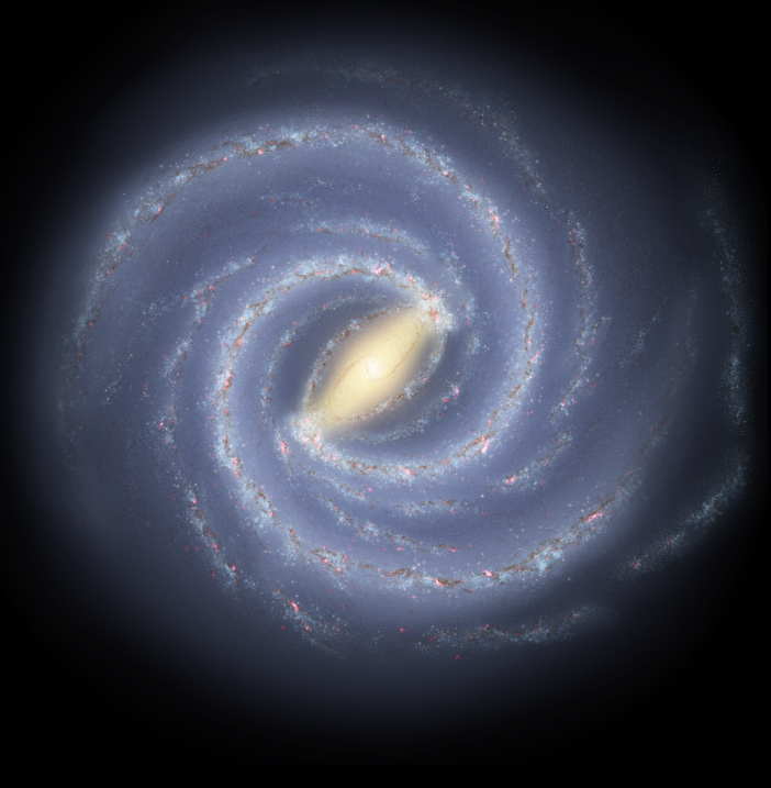 A bar in the center of the Milky Way