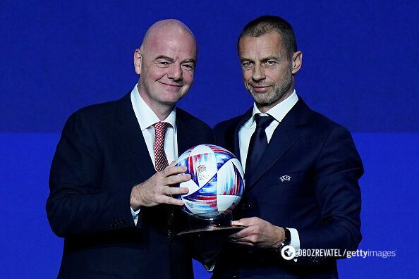 Prezydenci FIFA i UEFA Gianni Infantino i Alexander Čeferin