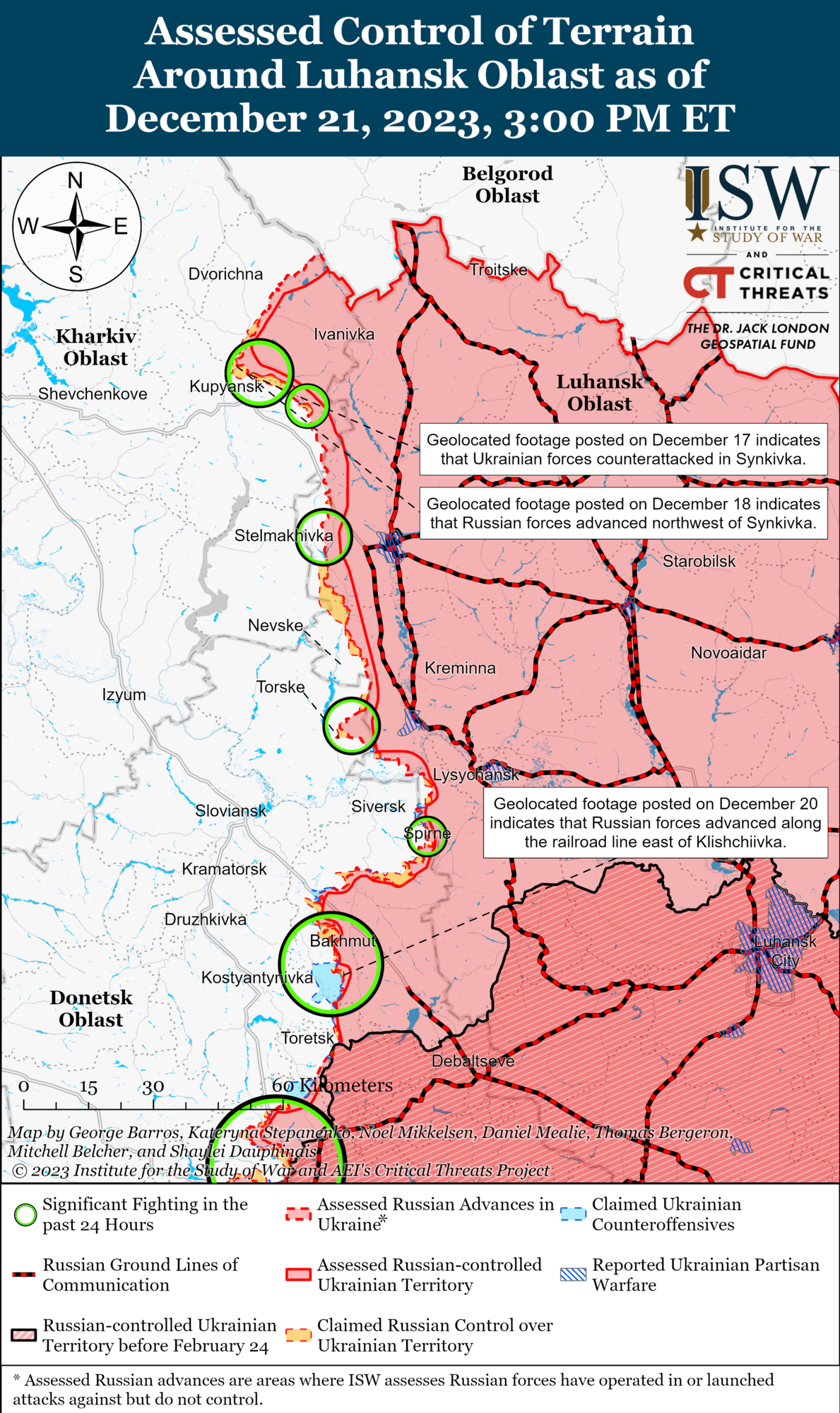 Positional fighting near Kupyansk, difficult situation on the left bank of Kherson region: ISW reports on clashes. Map