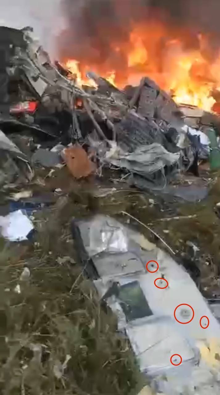 Photos from the crash site of Prigozhin's plane