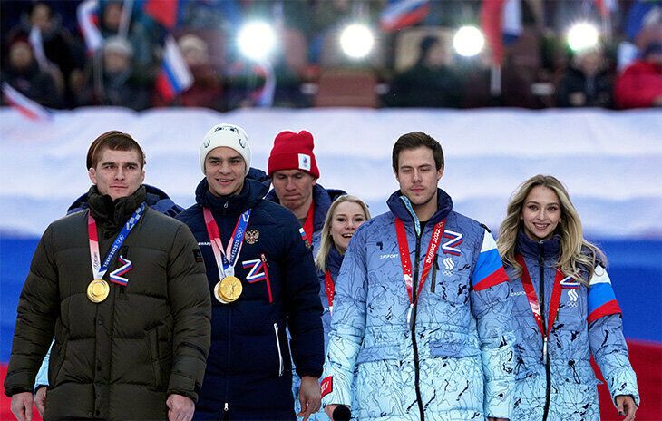 Russian athletes support the war