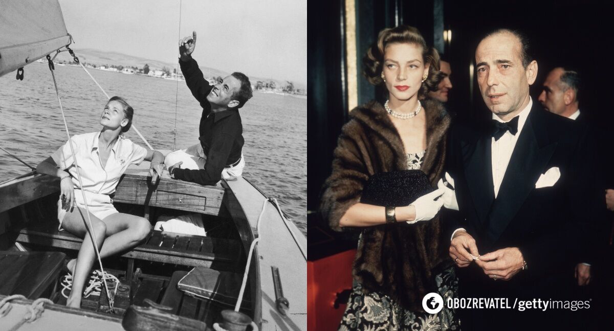 Humphrey Bogart and 25 years younger Lauren Bacall