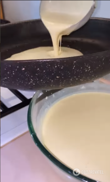 What to make thin and delicate pancakes from:  it will never tear