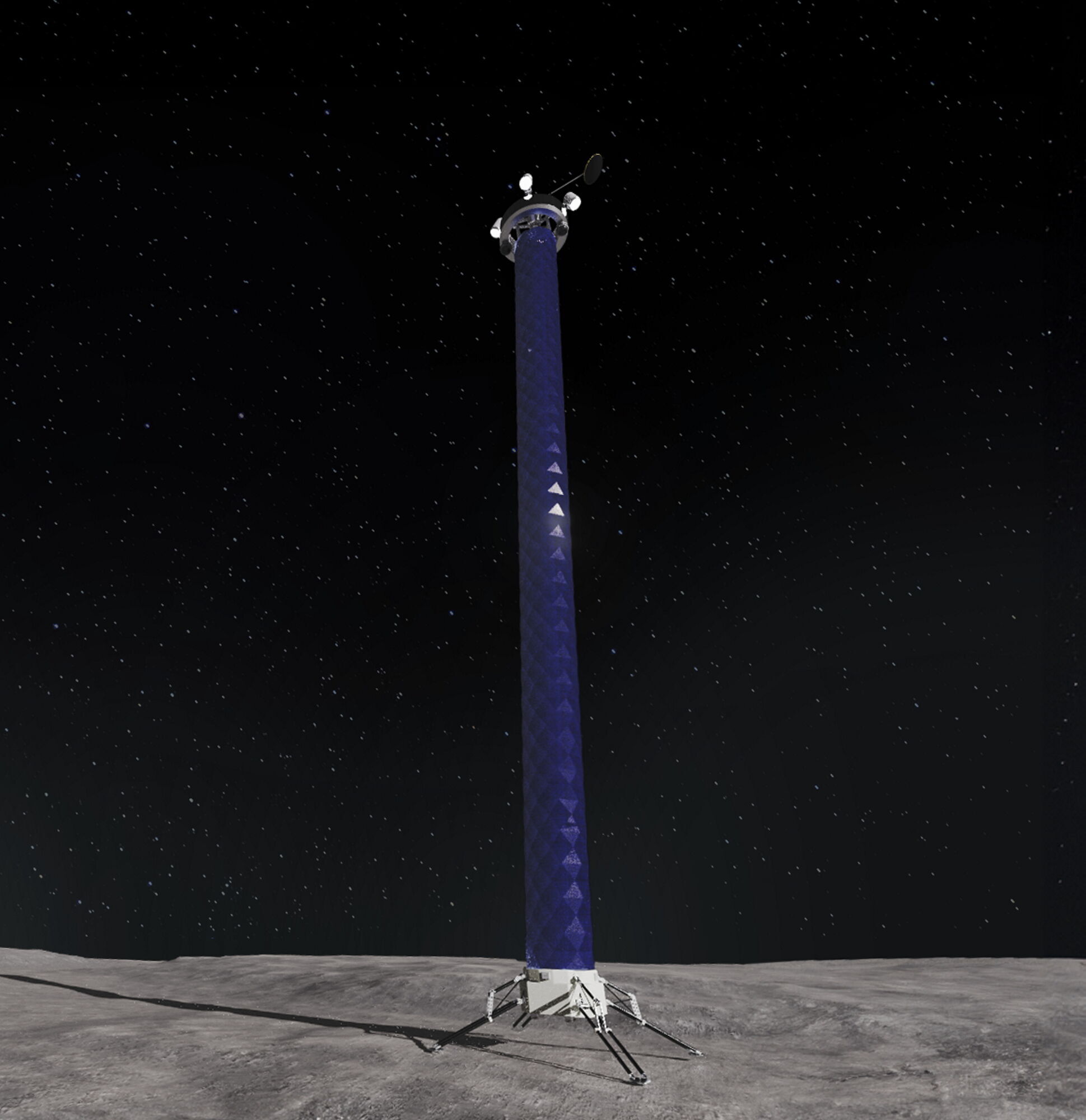 100-meter towers on the moon