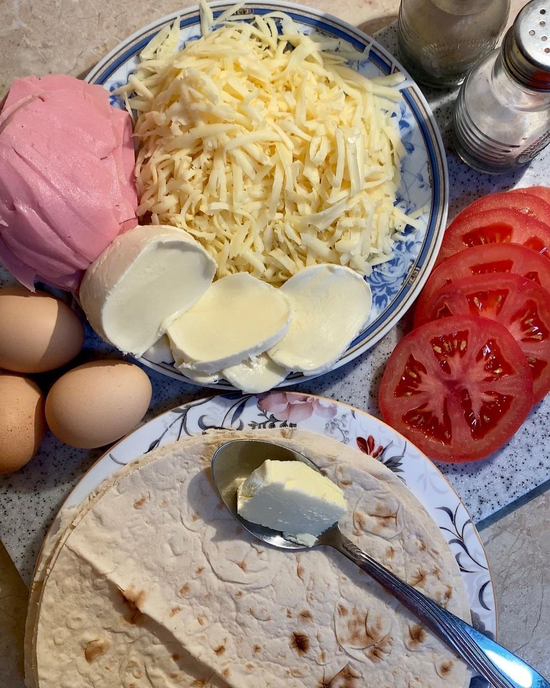 Ingredients for the dishes