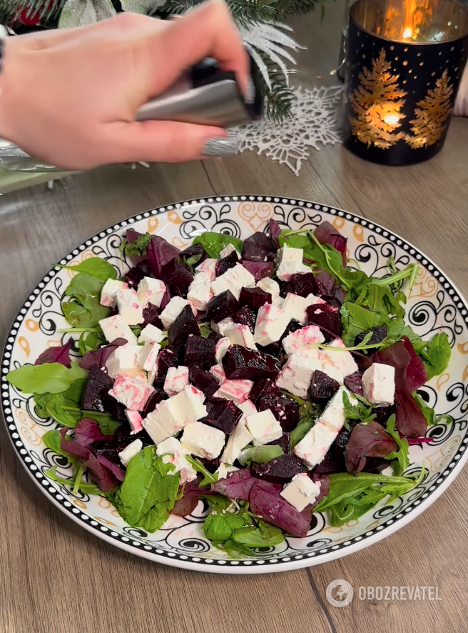 Preparation of beetroot salad