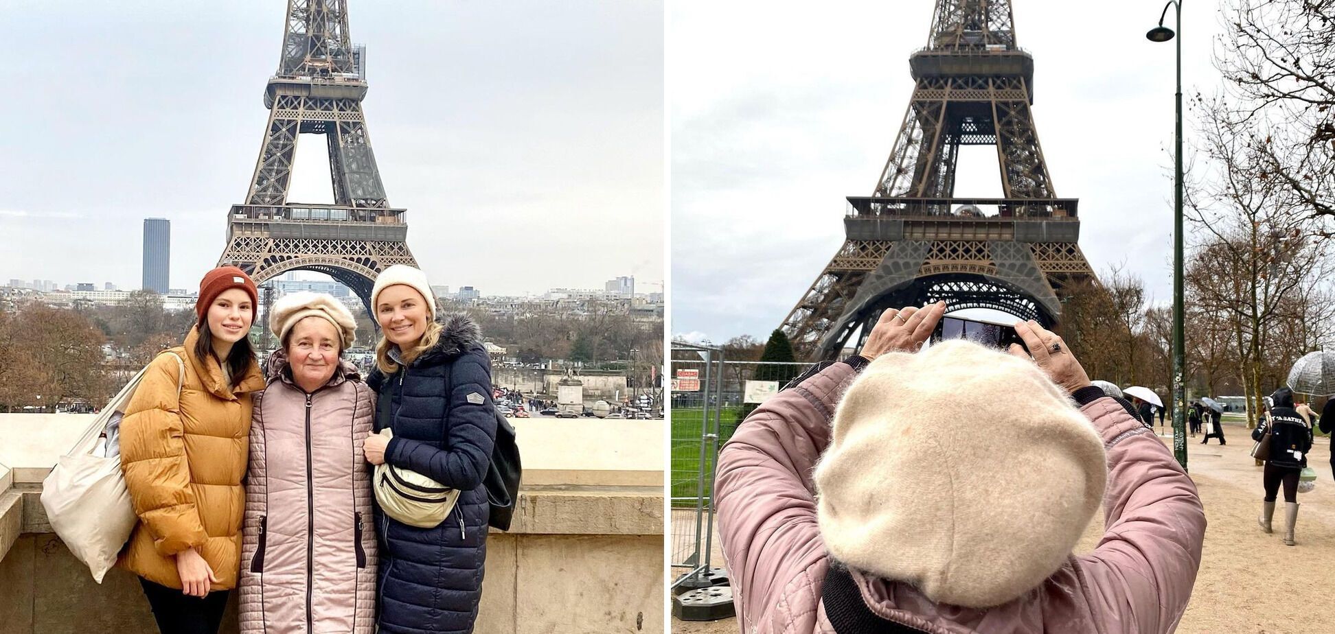 Lidiia with her mom in Paris