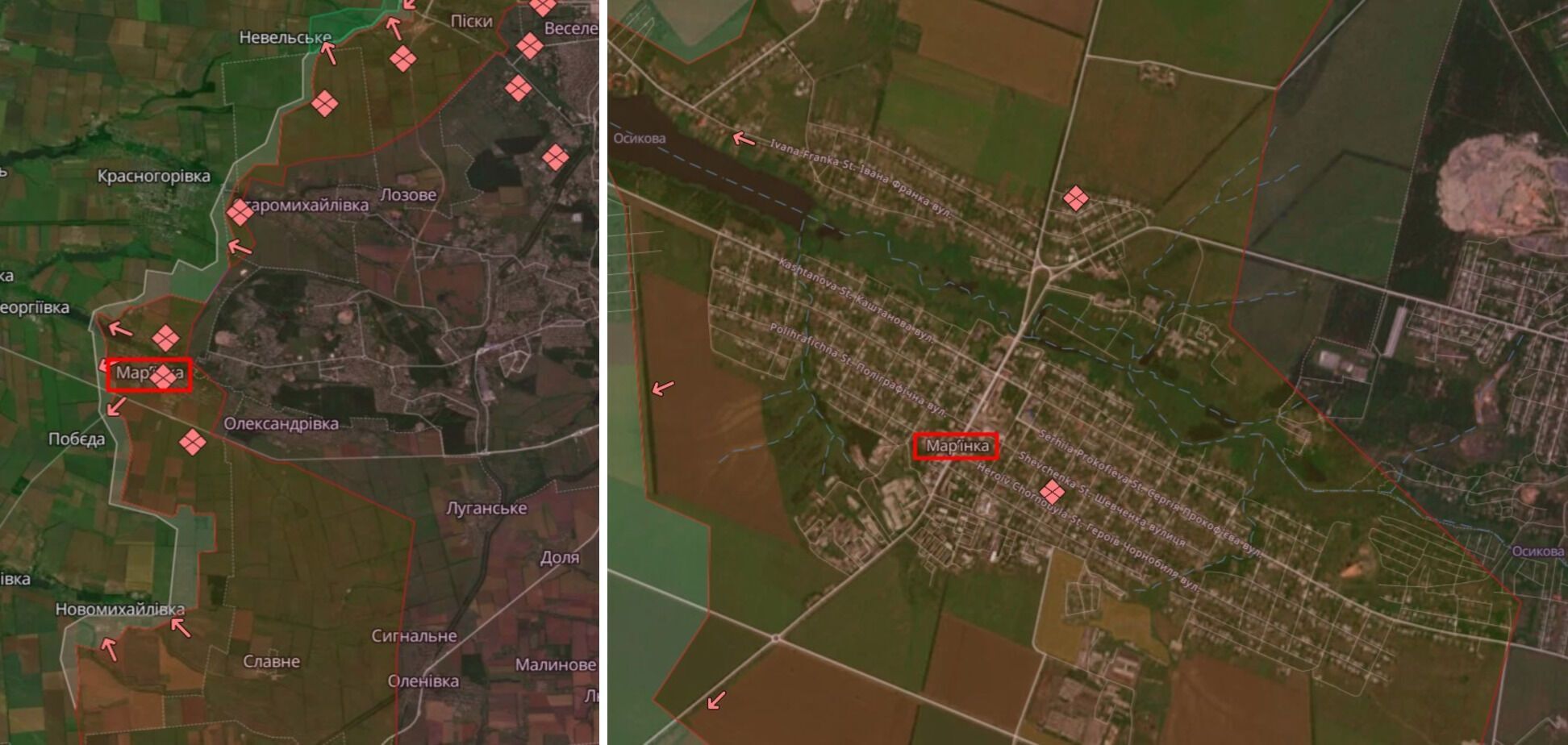 ''Marinka no longer exists'': ISW explained whether the situation in the city gives Russia a tactical advantage. Map