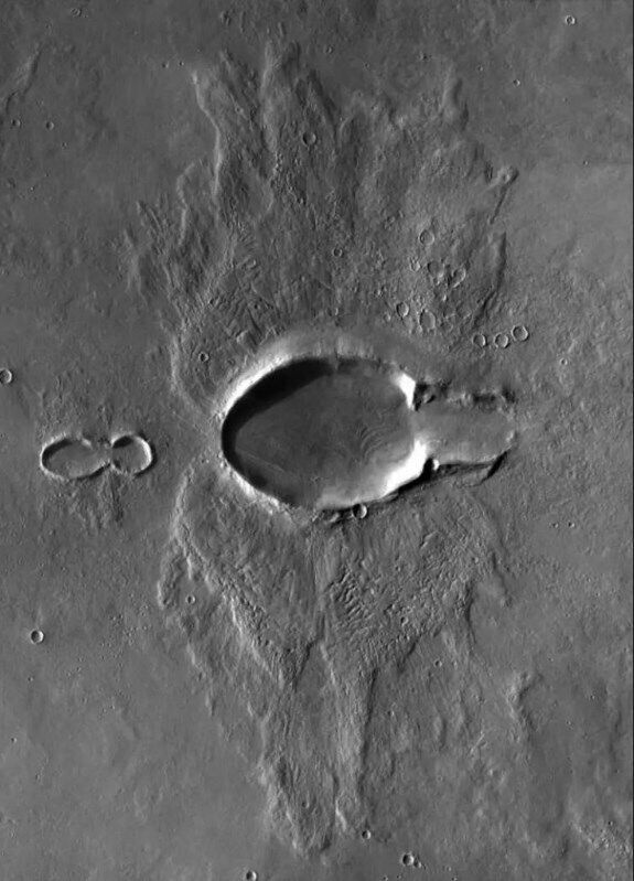 The ''footprint'' of a giant mythological bird has been discovered on Mars: how it formed