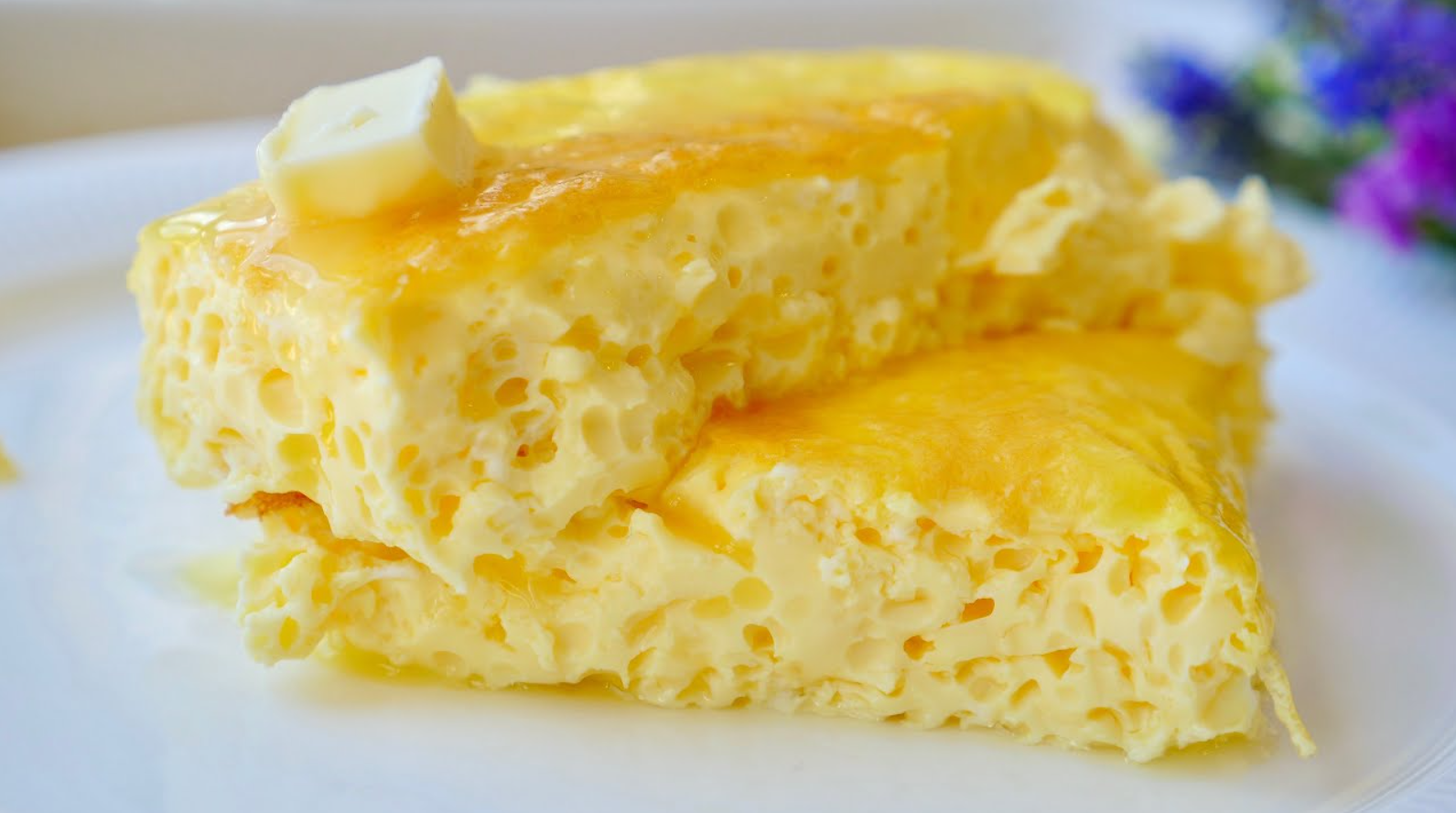 Fluffy omelette without milk