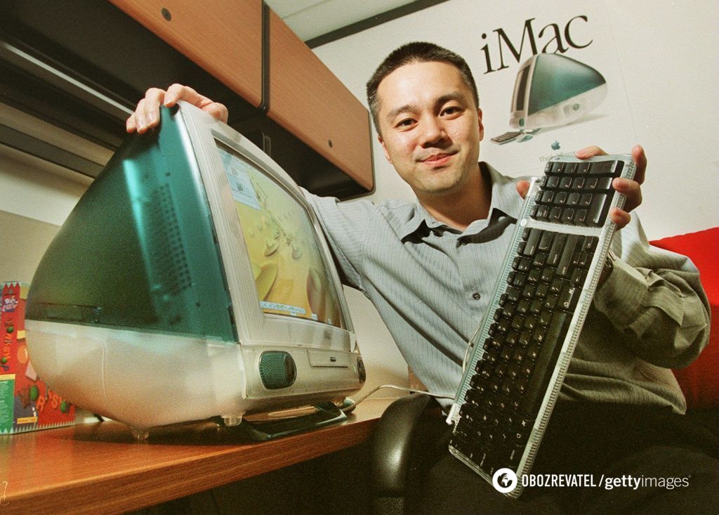 The first iMac's monoblock was made of translucent plastic