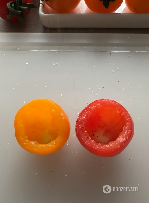 Tomatoes without pulp