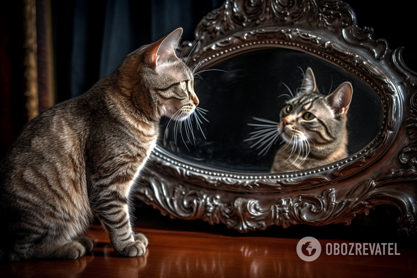 What cats see when looking in the mirror: the answer will surprise you