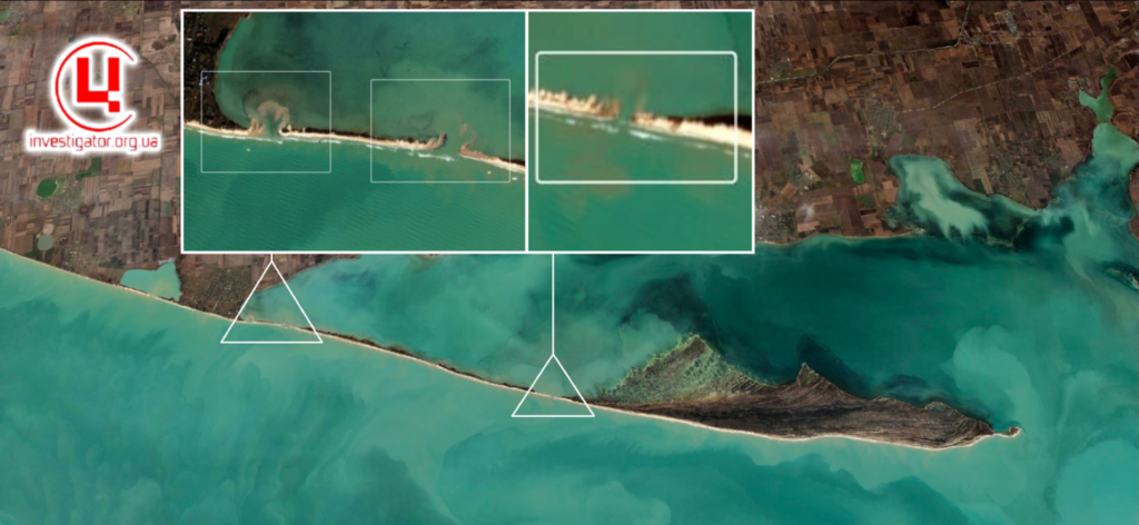 Crimean ''storm of the century'' broke the occupiers' plans for Dzharylhach: satellite photos