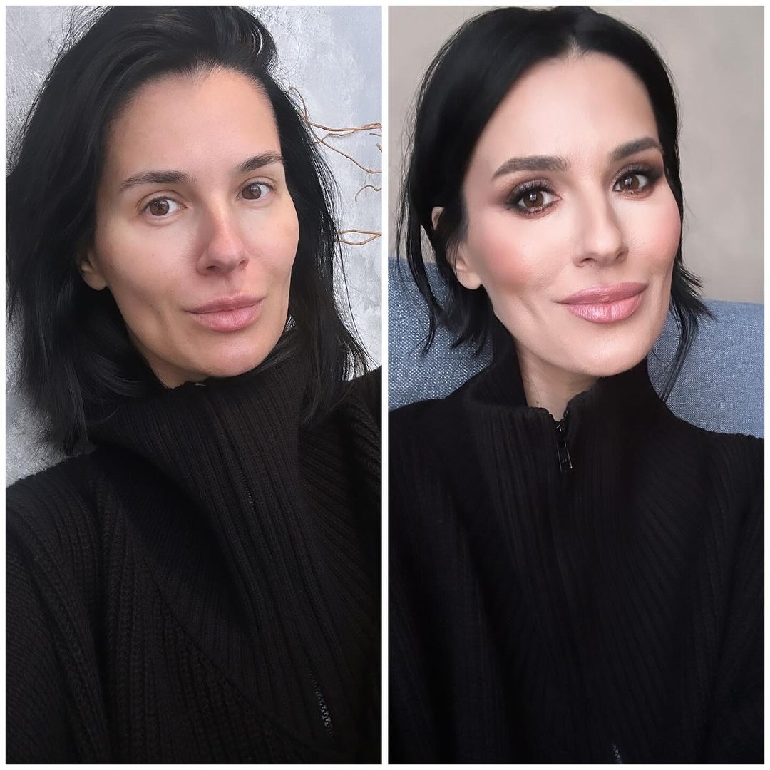 Masha Efrosinina showed herself before and after makeup, but she was accused of photoshopping. The host did not remain silent