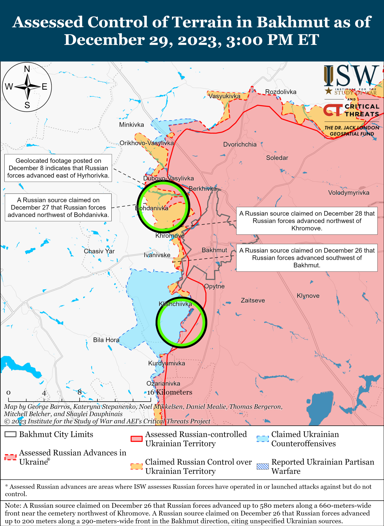 Ukrainian Armed Forces advance north-east of Bakhmut