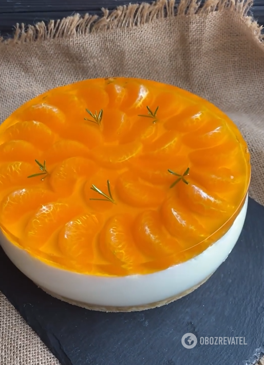 Tangerine birthday cake: no baking required