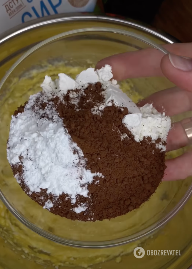 Flour with cocoa