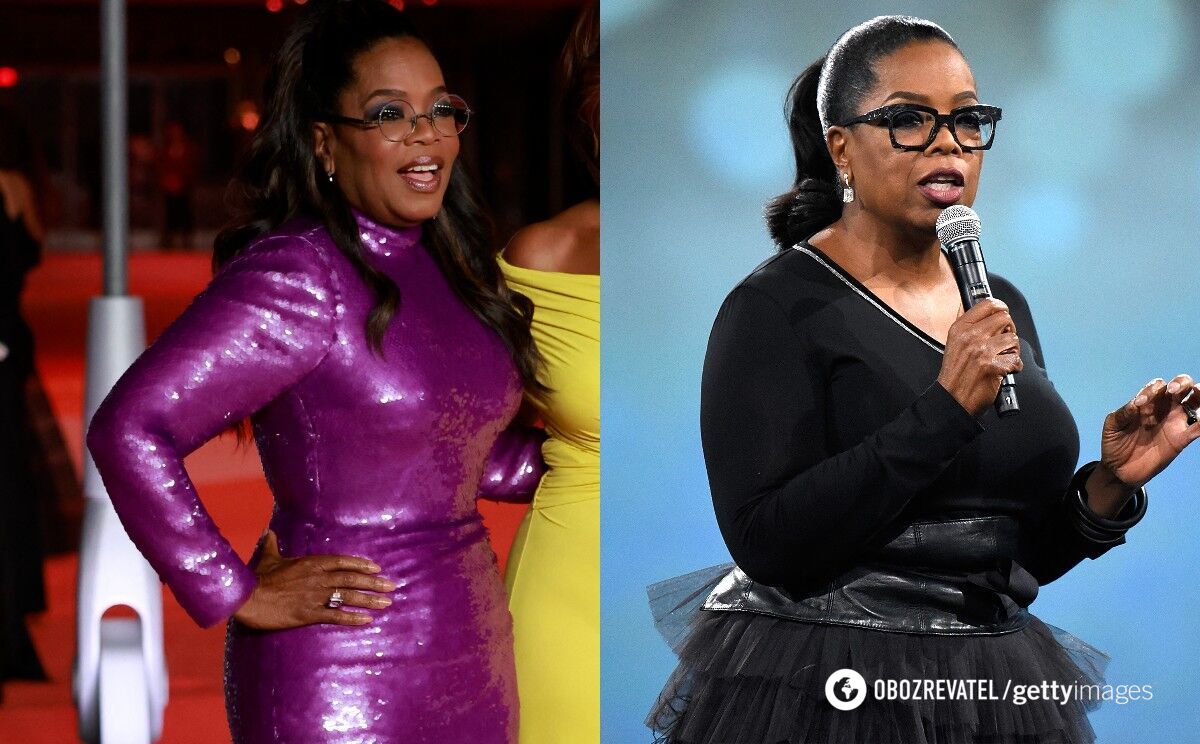 Oprah Winfrey, 69, stunned with a slender figure on the red carpet of the Academy Museum Gala. Photos before and after weight loss