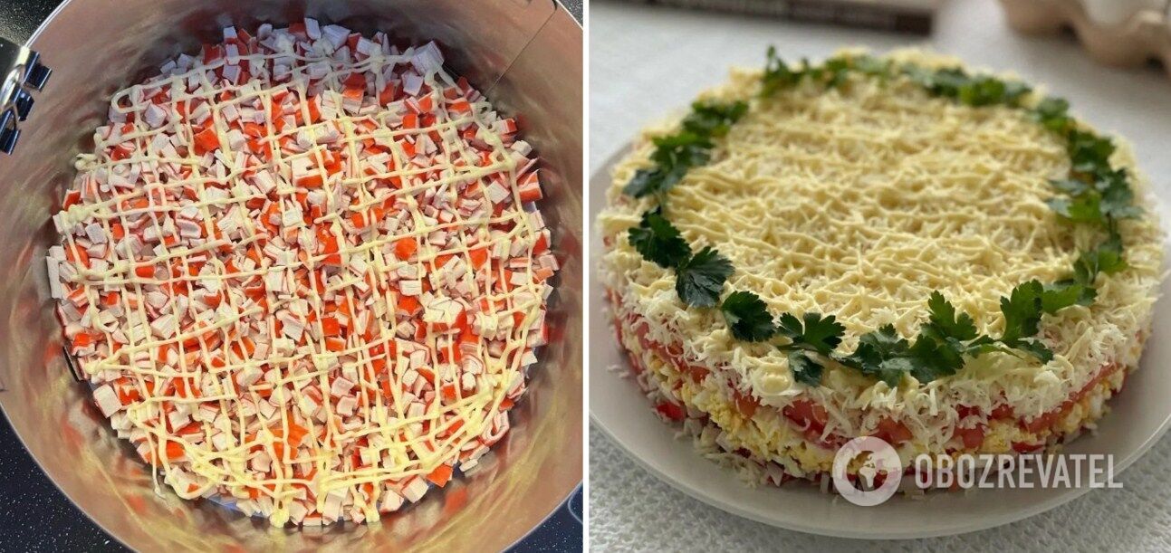 How to make a delicious salad with crab sticks