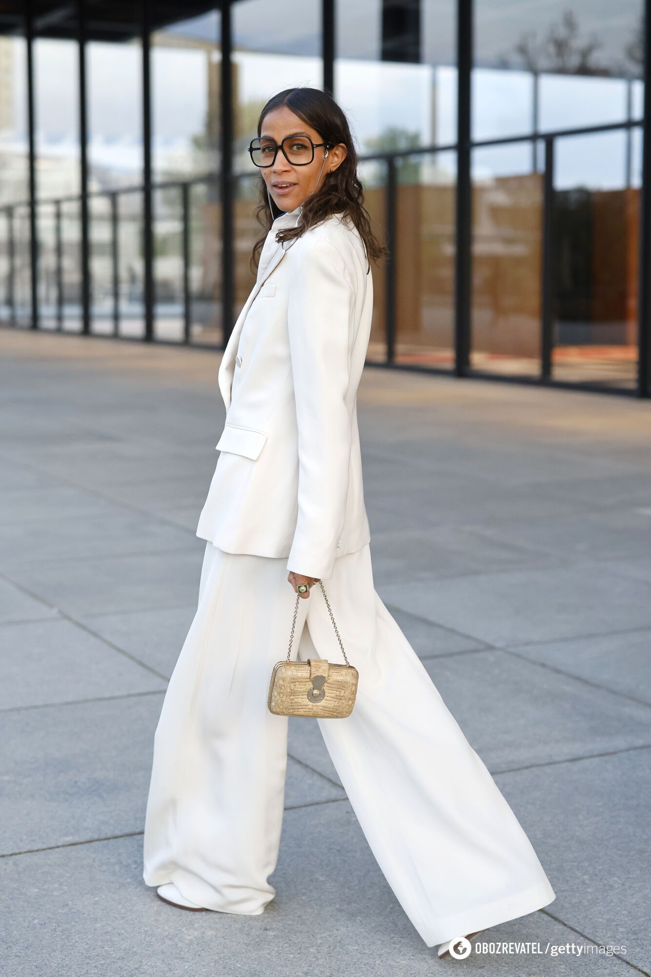 The white pantsuit is a great analogue to a dress