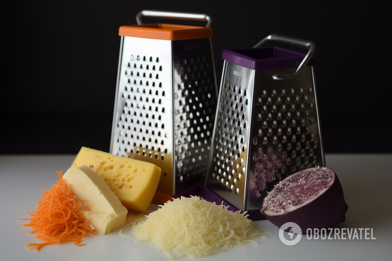 Why each side of the grater is needed: not all housewives know