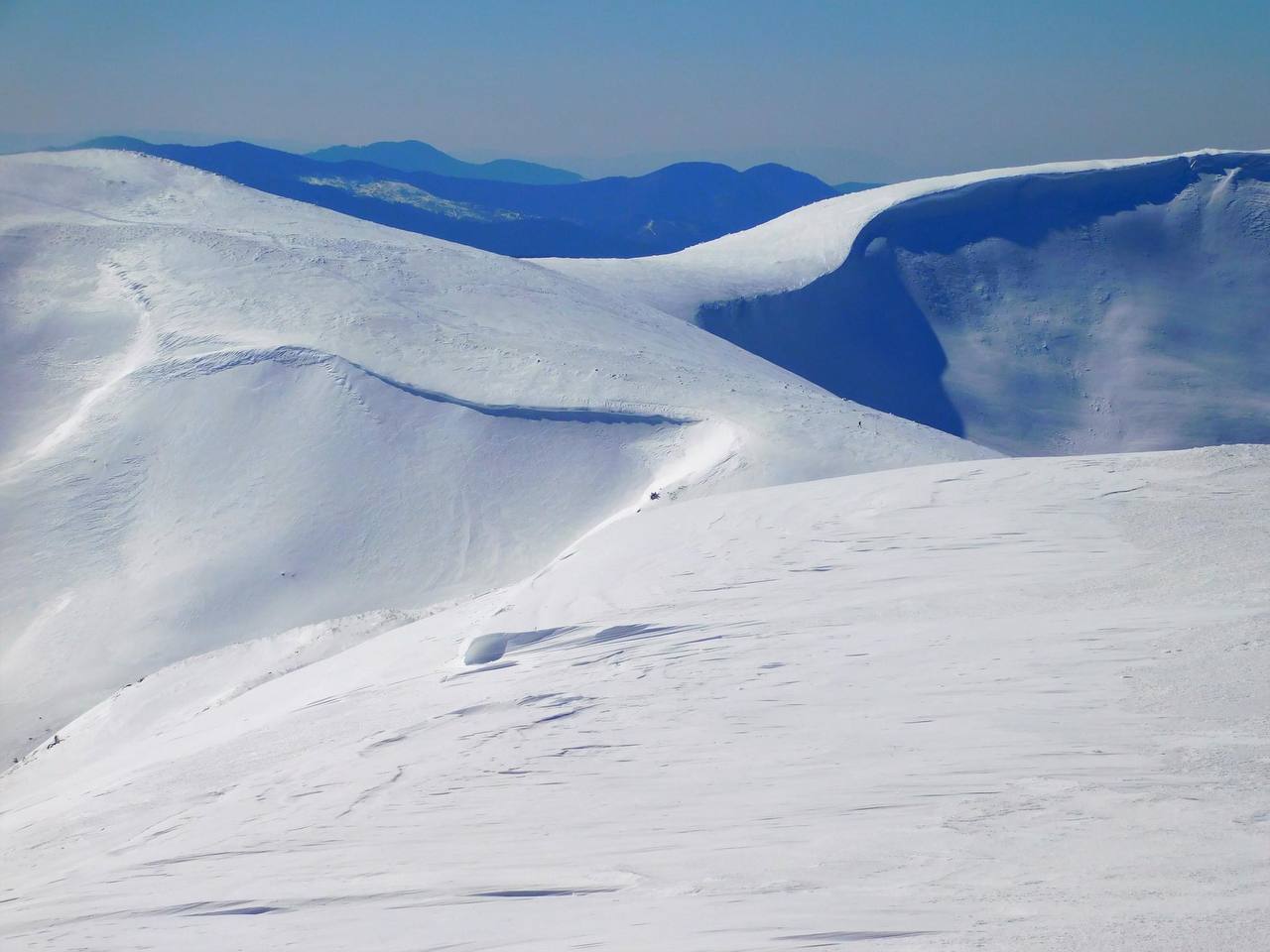 What the Chornohora ridge looks like in March 2023
