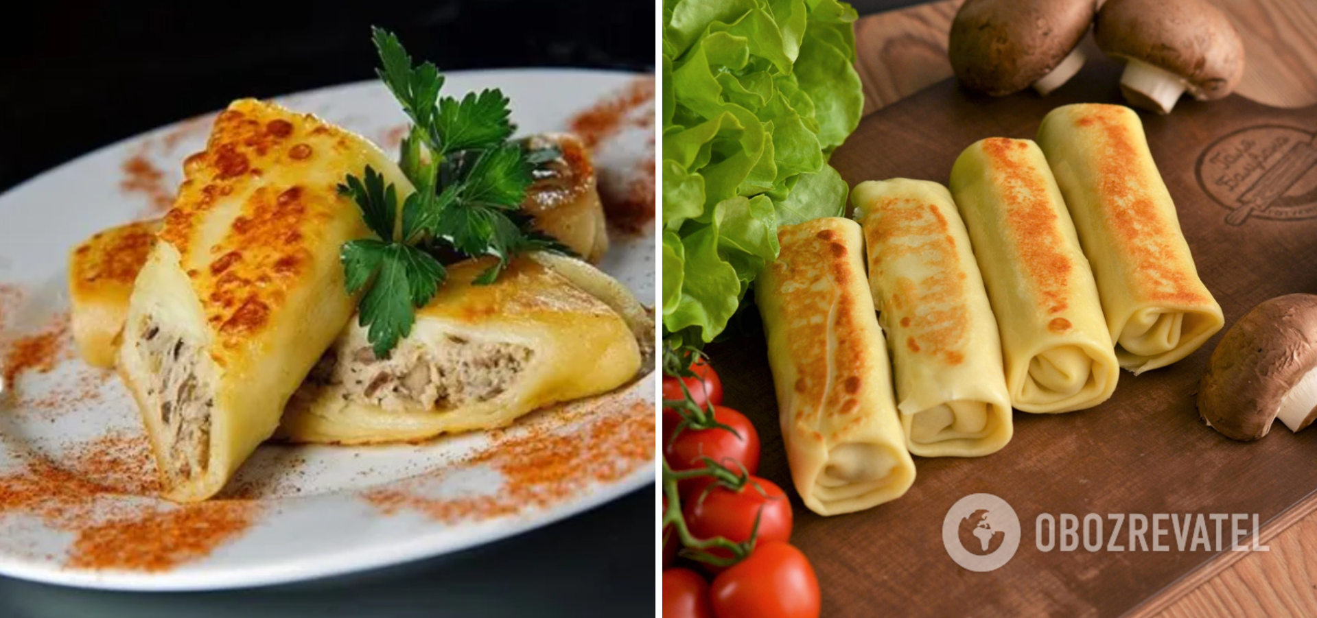 Crêpes with chicken
