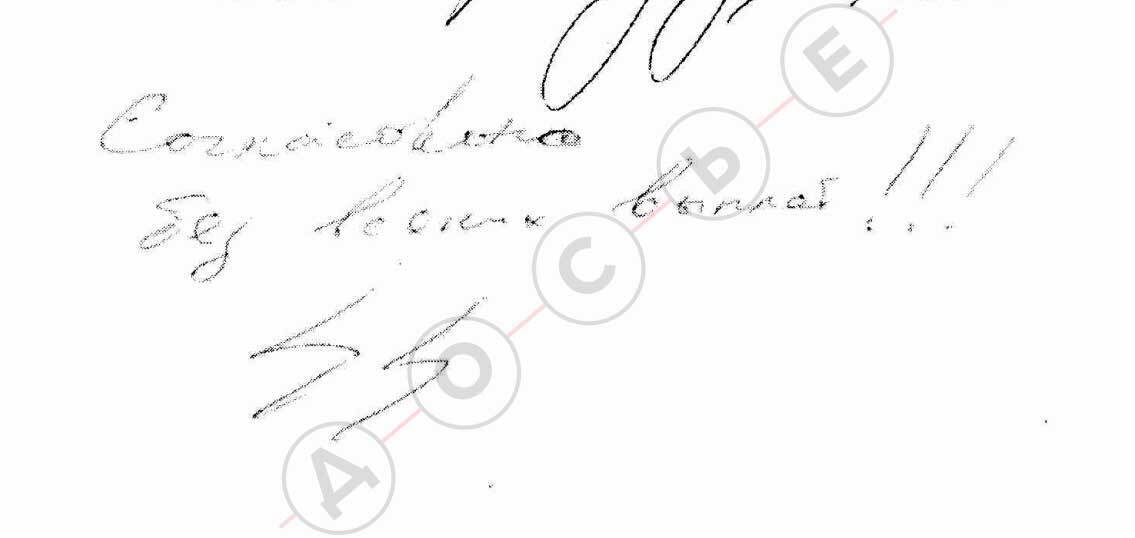 Signature of the mercenary commander