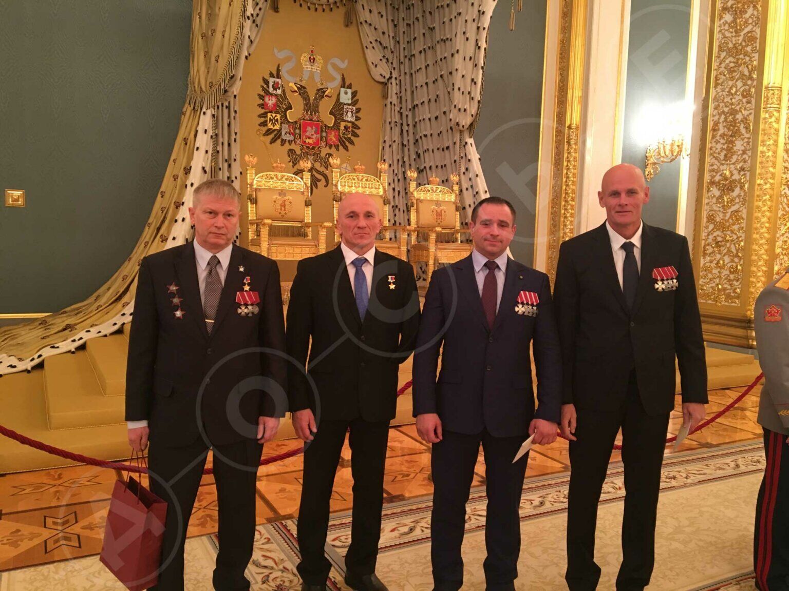 Utkin with other military officers at Putin's reception