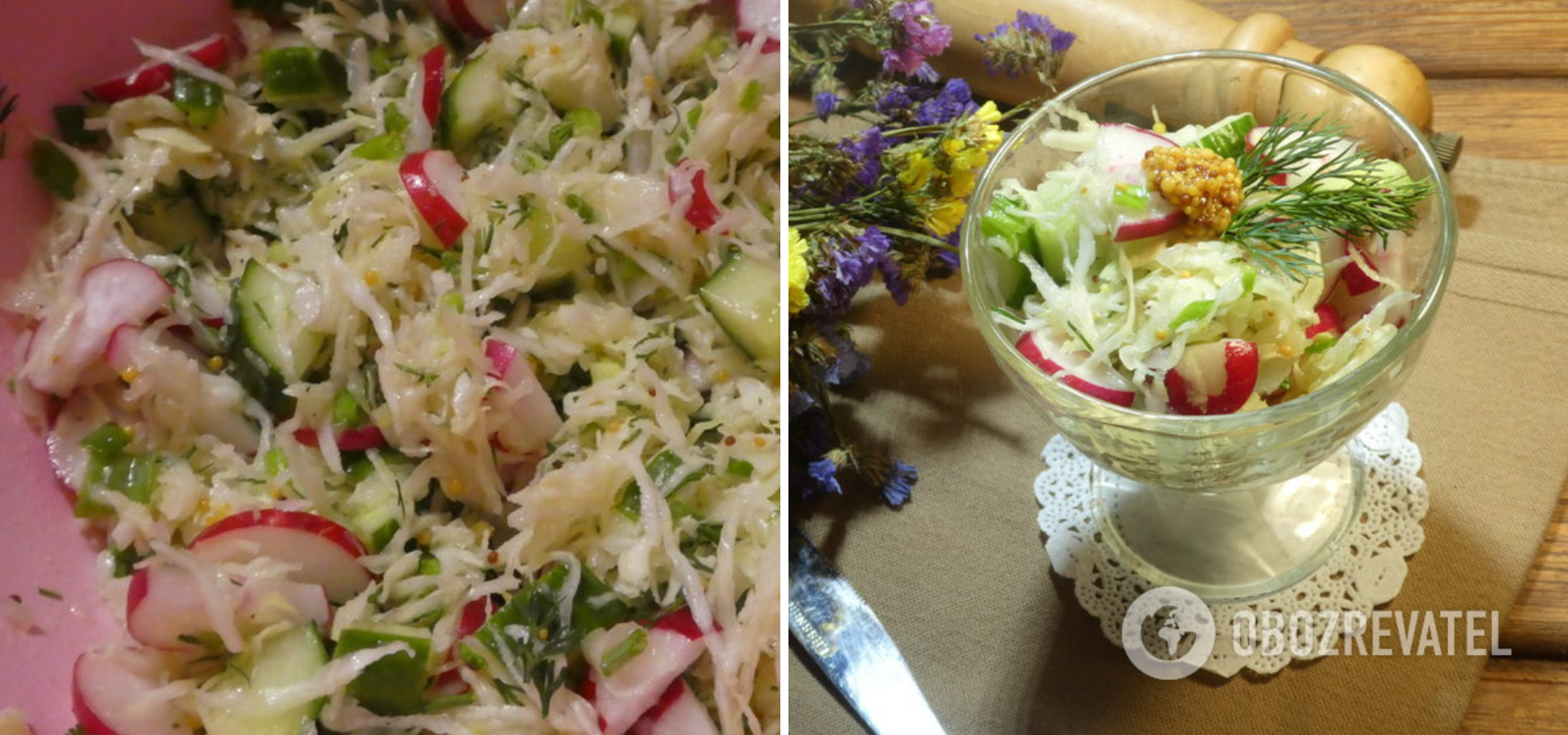 Cabbage and radish salad