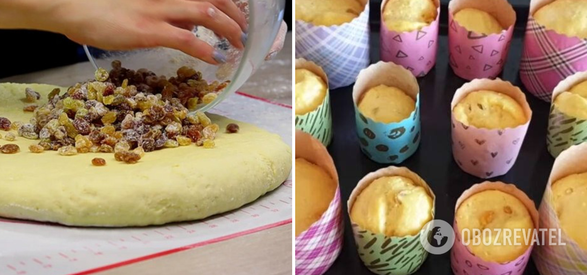 Easter cake with raisins