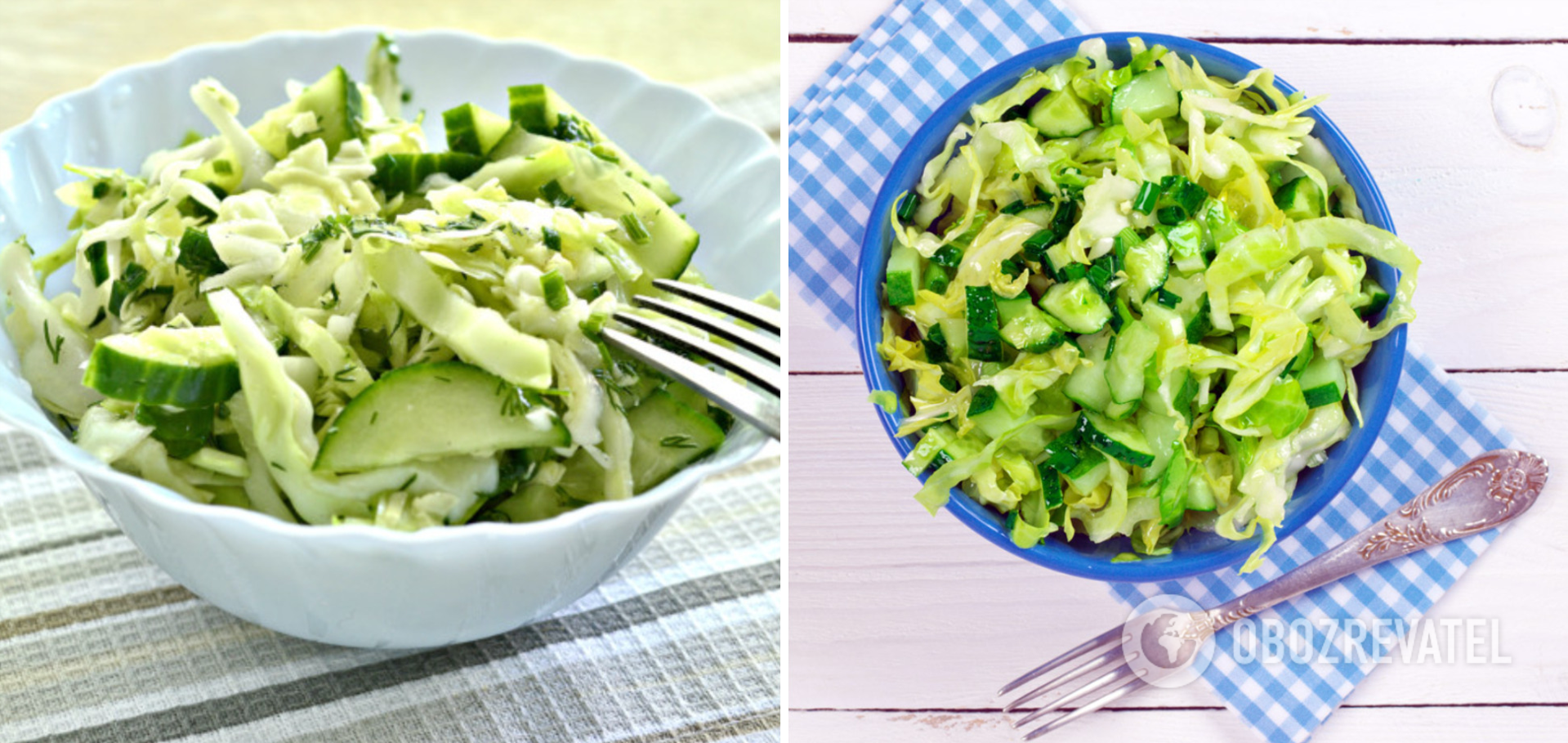 Cabbage salad without mayonnaise