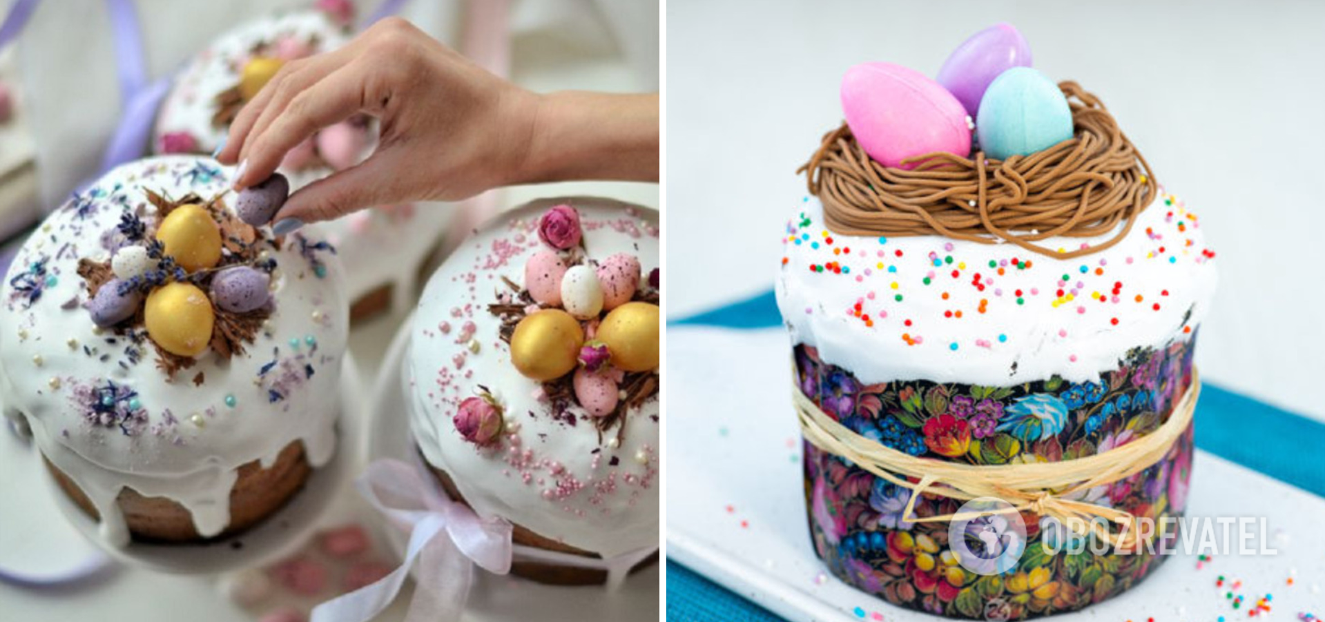 Sugar colored eggs for Easter