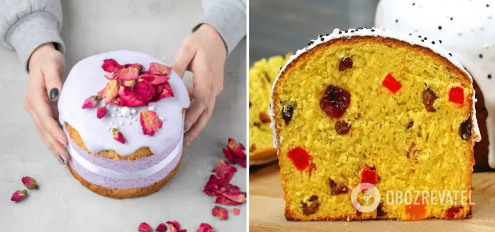 Easter cake with candied fruits and dried fruit