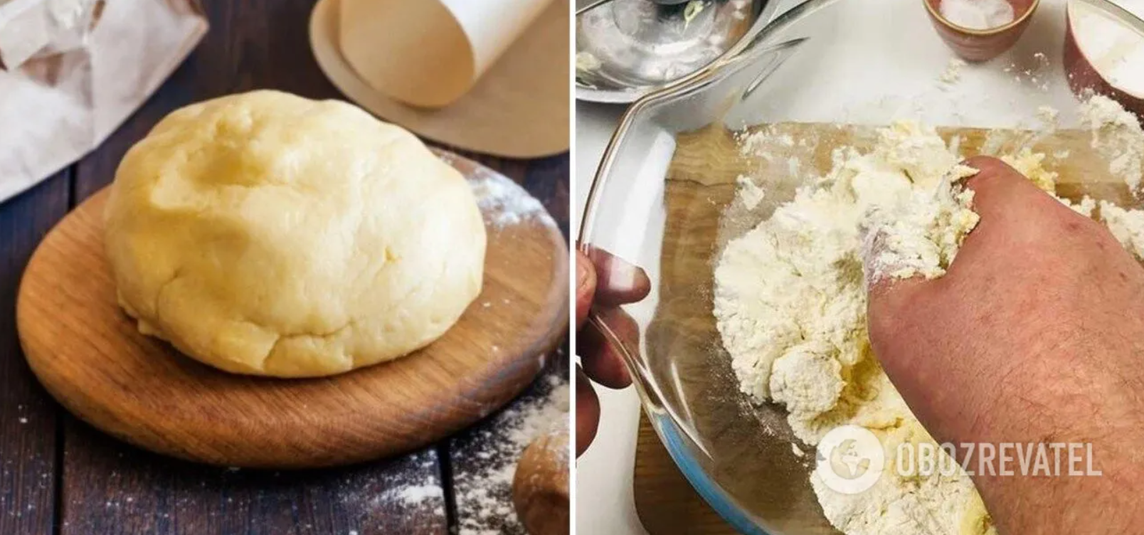 Shortbread dough without eggs for baking