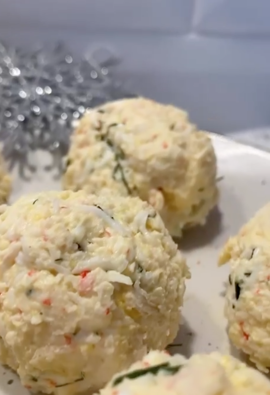A delicious crab stick appetizer