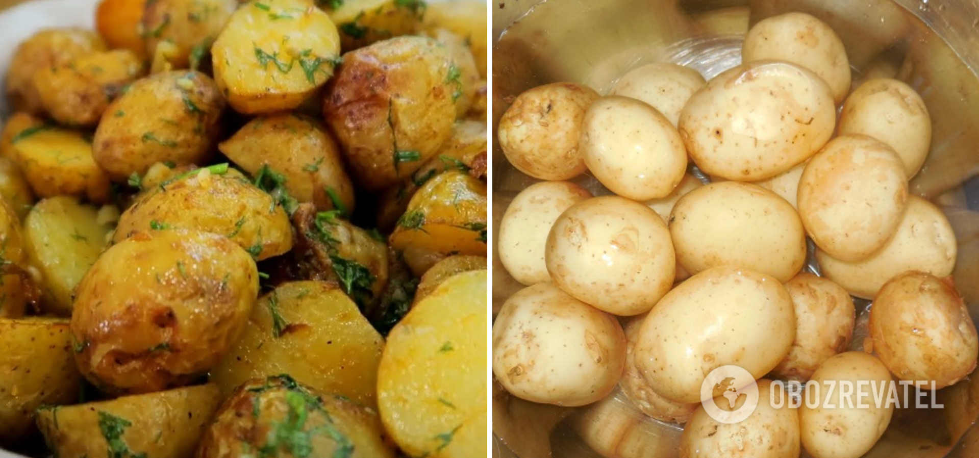 Recipe for young potatoes