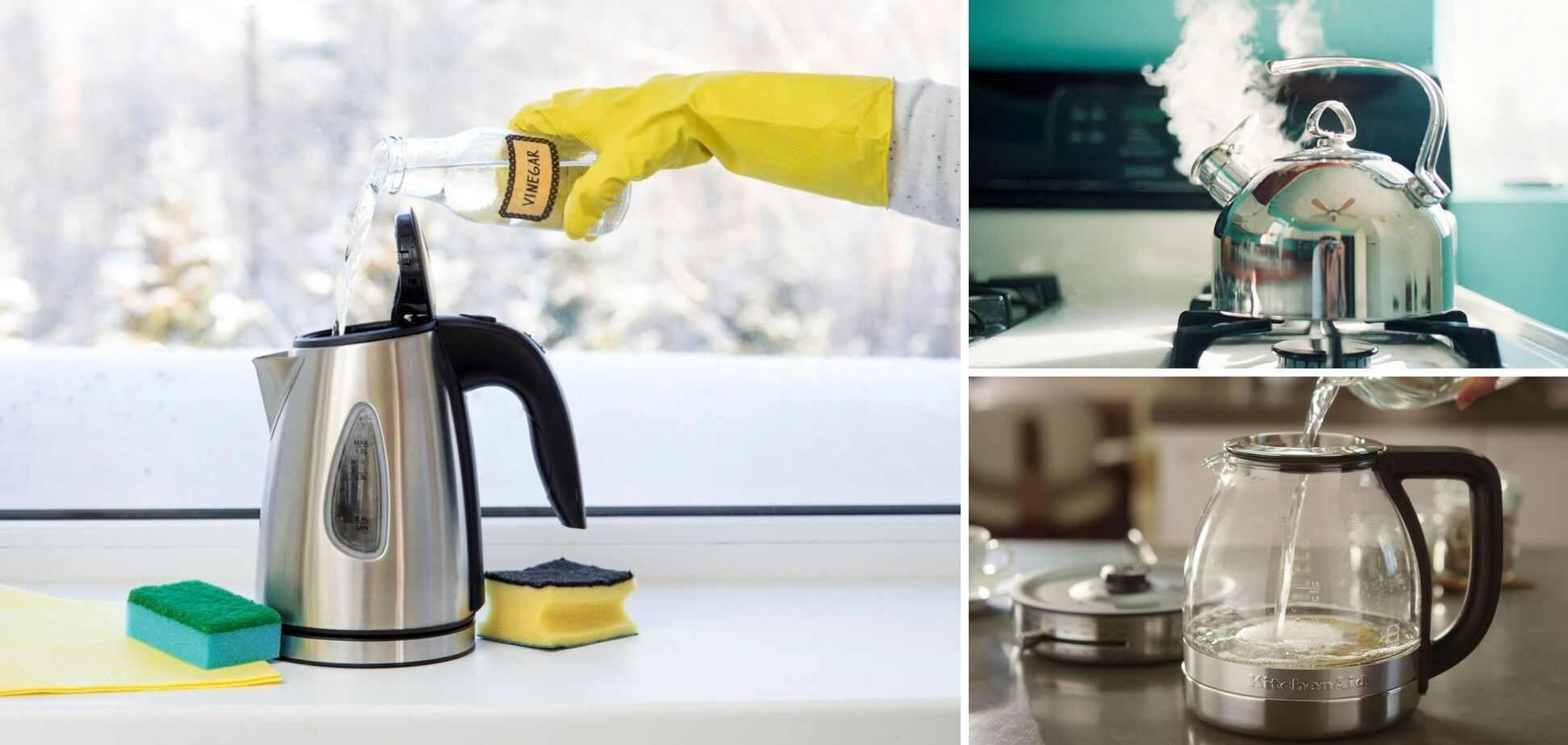 How to clean a kettle with vinegar