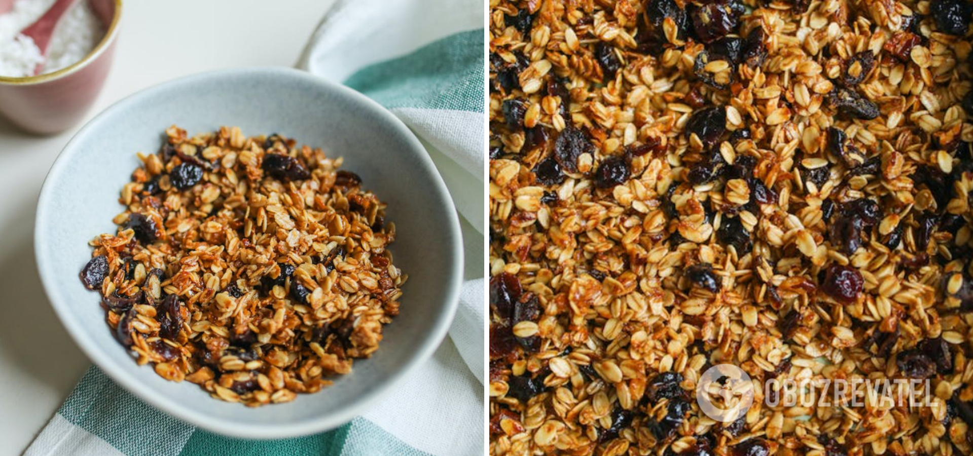 Granola without sugar and vegetable oil