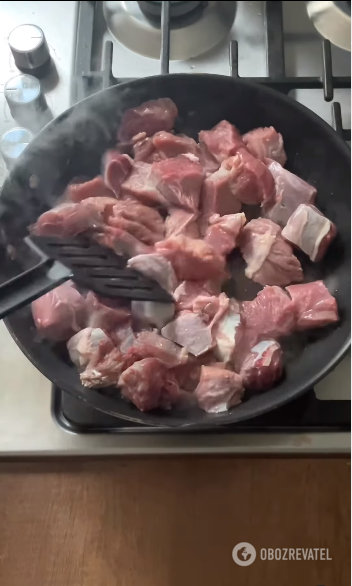 Fried meat