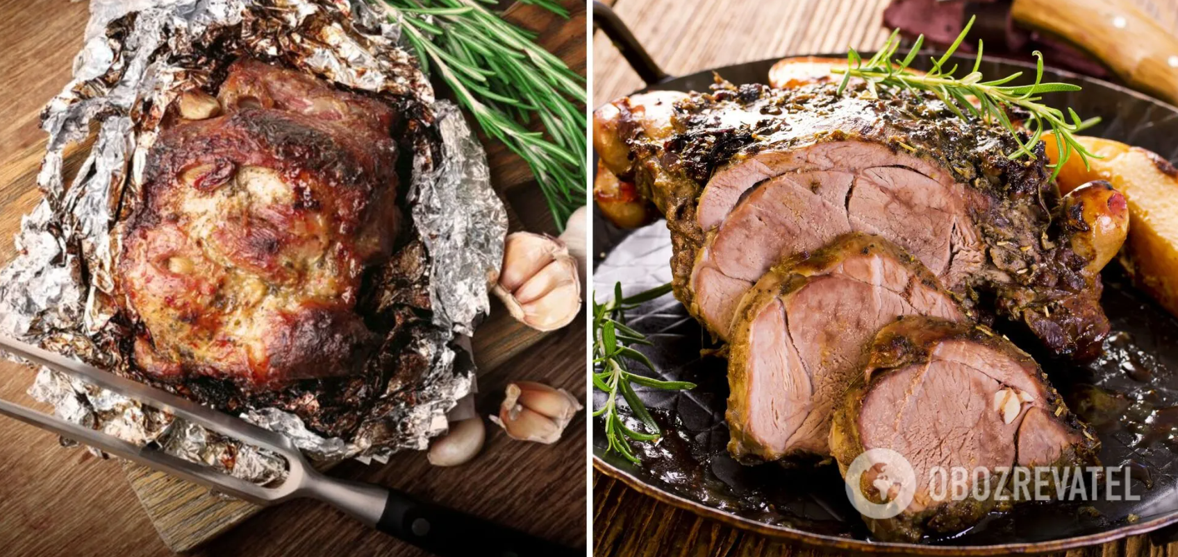 Spiced baked pork in the oven