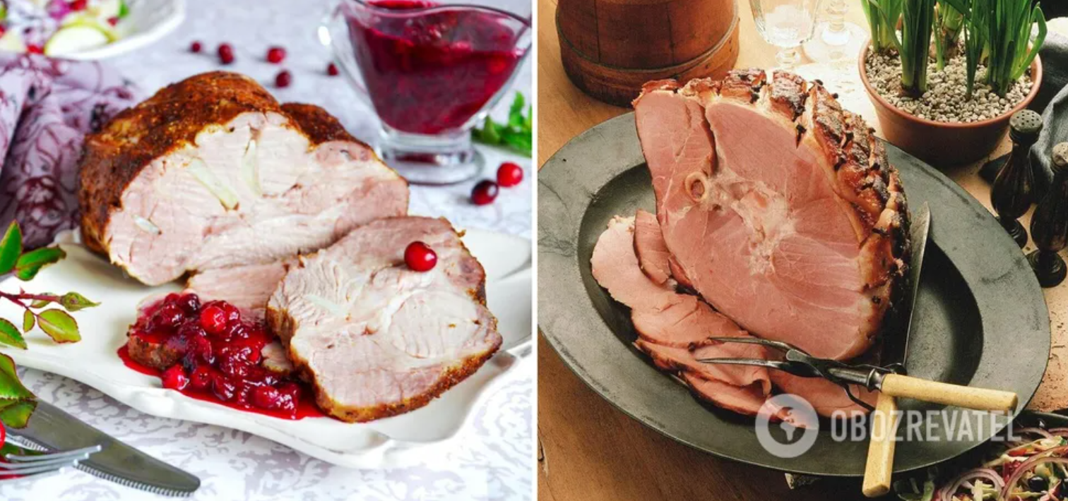 Homemade baked pork.